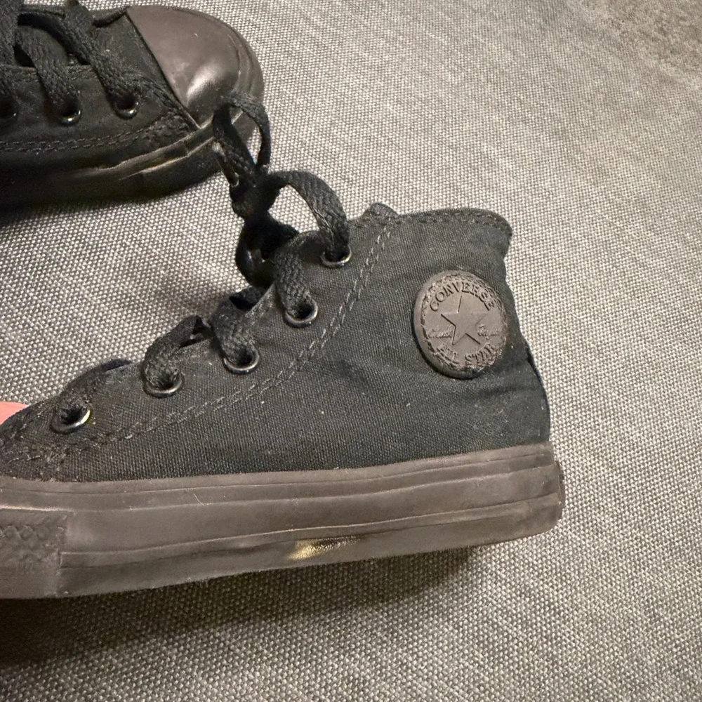 Converse Chuck Taylor All Star High Top Black Infant Shoes Size 8 7S121